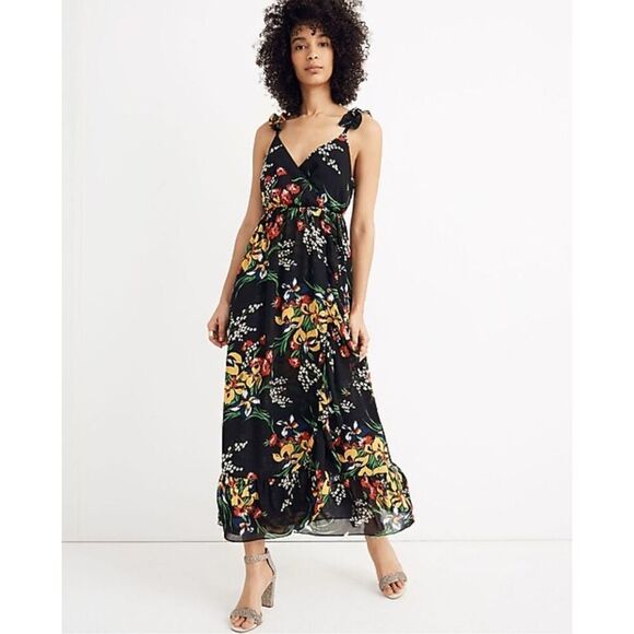 NWT Madewell Dress Maxi Floral Sleeveless Multicolor - Picture 1 of 9